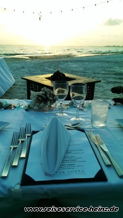 Dinner am Strand